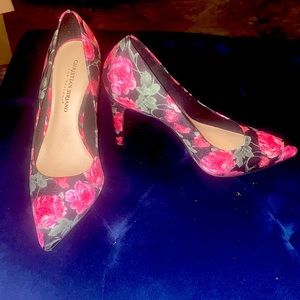Christian Siriano Runway Pink Roses Heels New